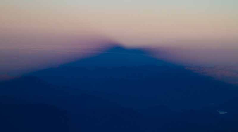 Shadow Of Mount Rainier At Sunrise